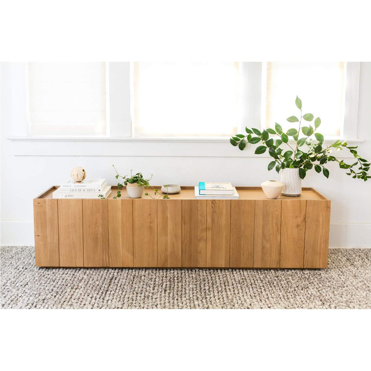 RP-1021-24 Plank Media Cabinet Natural