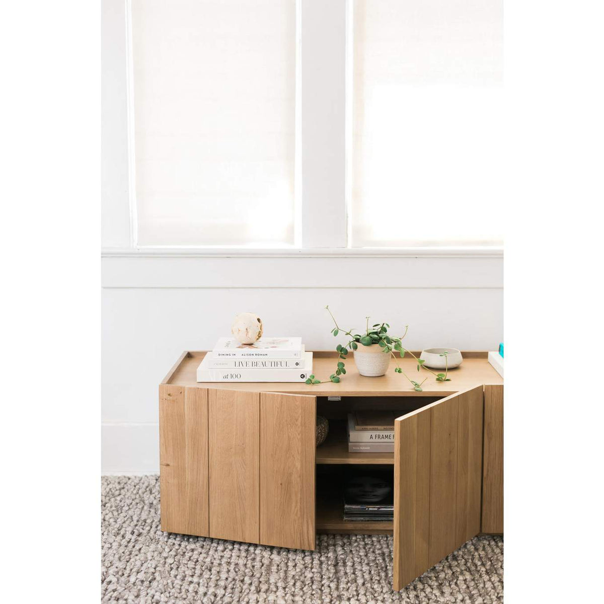 RP-1021-24 Plank Media Cabinet Natural