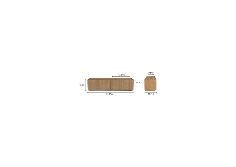 RP-1021-24 Plank Media Cabinet Natural
