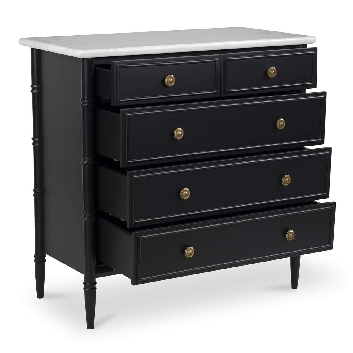 RP-1060-02 Eleanor 5 Drawer Chest Black