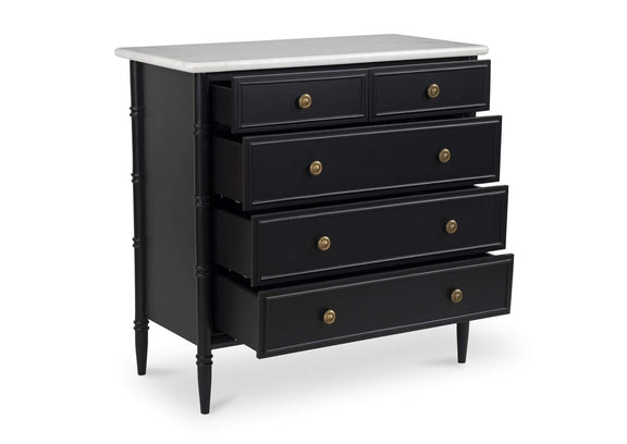 RP-1060-02 Eleanor 5 Drawer Chest Black