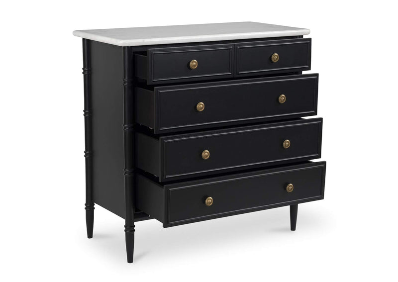 RP-1060-02 Eleanor 5 Drawer Chest Black
