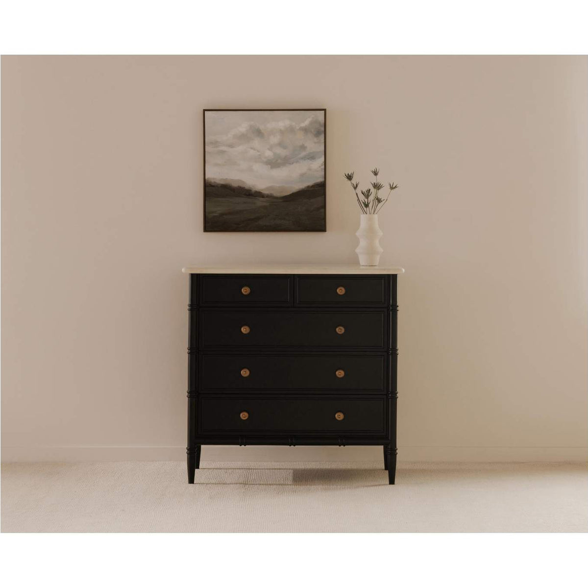 RP-1060-02 Eleanor 5 Drawer Chest Black