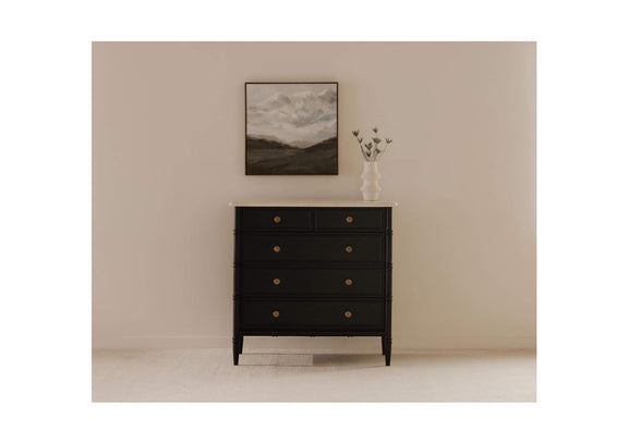 RP-1060-02 Eleanor 5 Drawer Chest Black