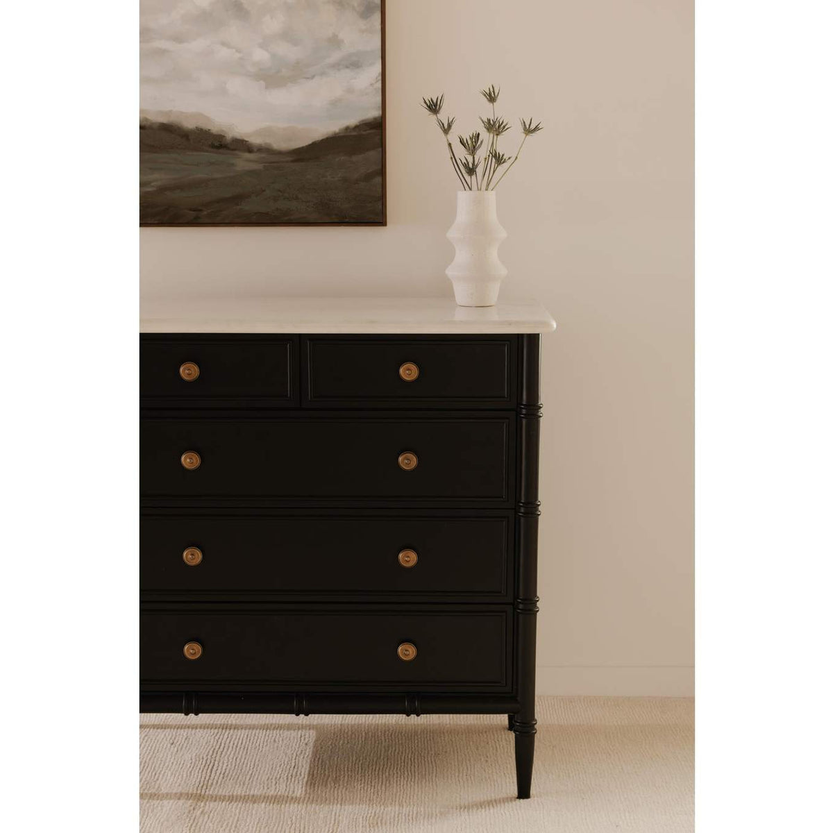 RP-1060-02 Eleanor 5 Drawer Chest Black