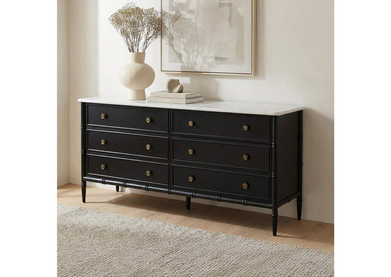 RP-1061-02 Eleanor 6 Drawer Dresser Black
