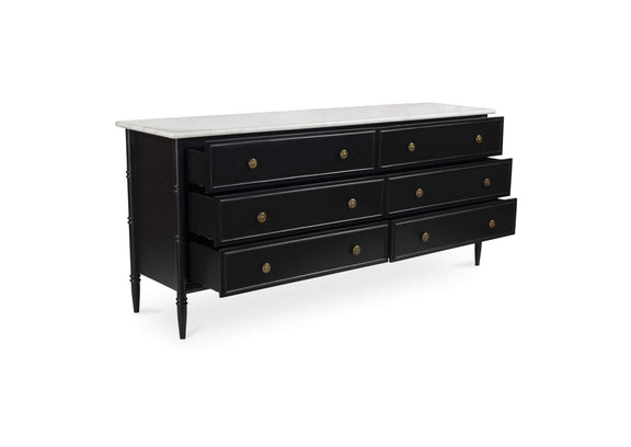 RP-1061-02 Eleanor 6 Drawer Dresser Black