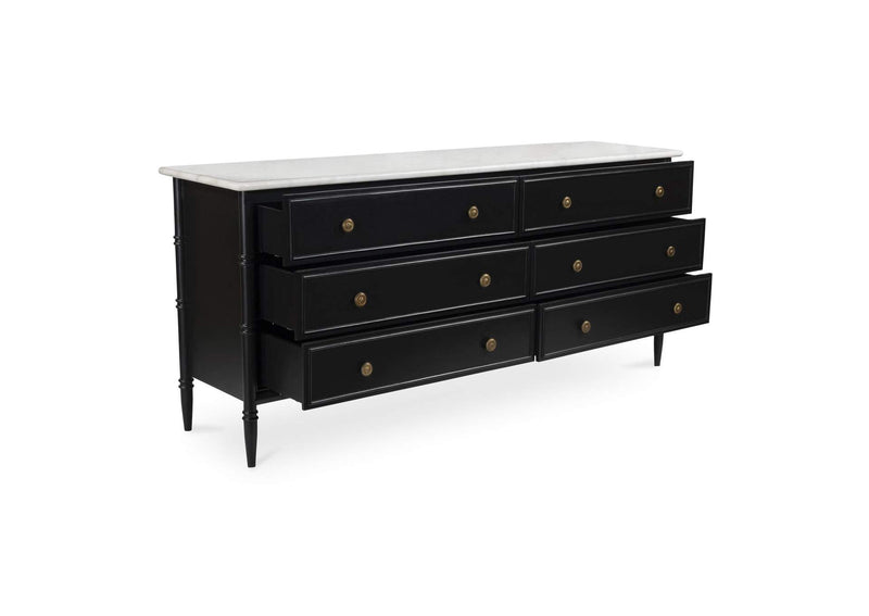 RP-1061-02 Eleanor 6 Drawer Dresser Black