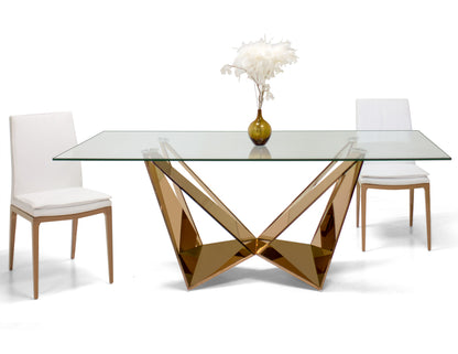 Rose Glass Dining Table