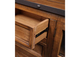 HH-3365-065 Sunset Trading Rustic City Sideboard | Wheels| Distressed