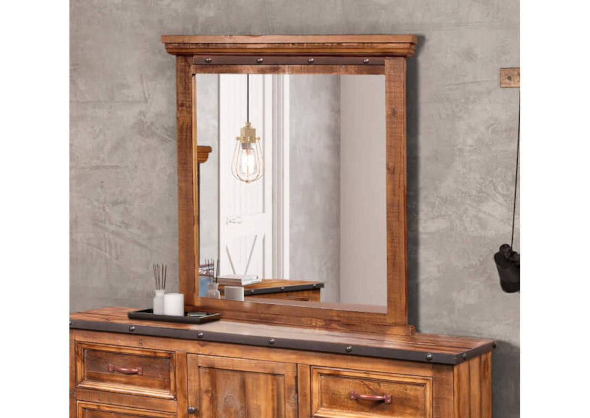 HH-4365-320 Sunset Trading Rustic City Mirror| Industrial Metal Accents