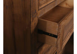 HH-4365-31-32 Sunset Trading Rustic City Dresser with Mirror| 6 Drawers| Storage Cabinet
