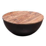 Salem Round Drum Storage Cocktail Table