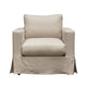 Savannah Slip-Cover Chair in Sand Natural Linen