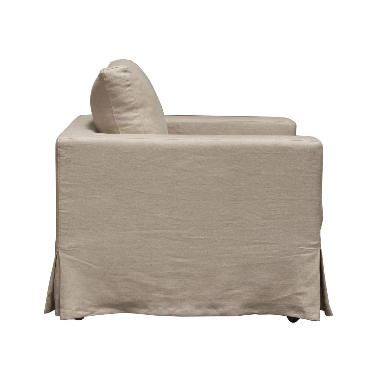 Savannah Slip-Cover Chair in Sand Natural Linen