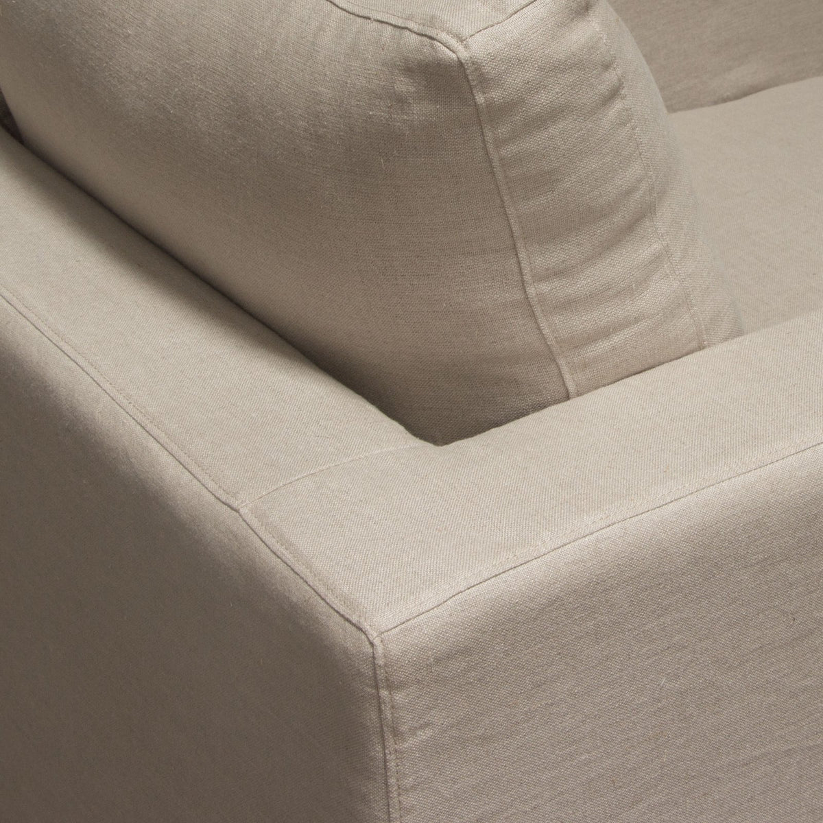 Savannah Slip-Cover Chair in Sand Natural Linen