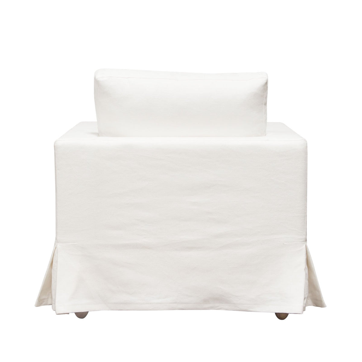 Savannah Slip-Cover Chair in White Natural Linen