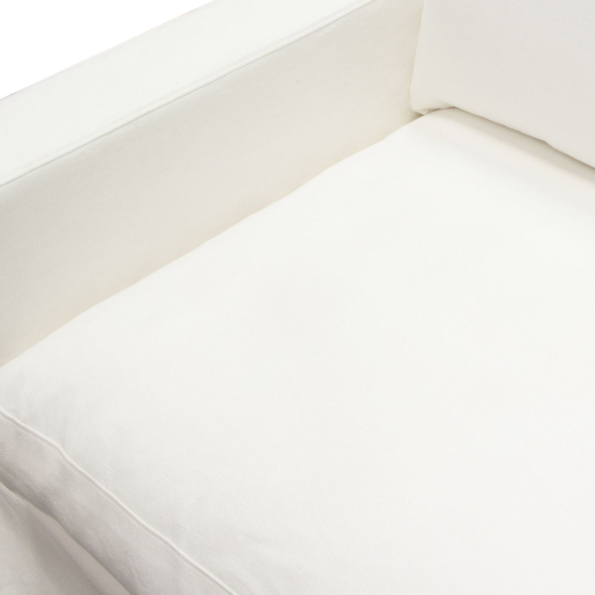 Savannah Slip-Cover Chair in White Natural Linen
