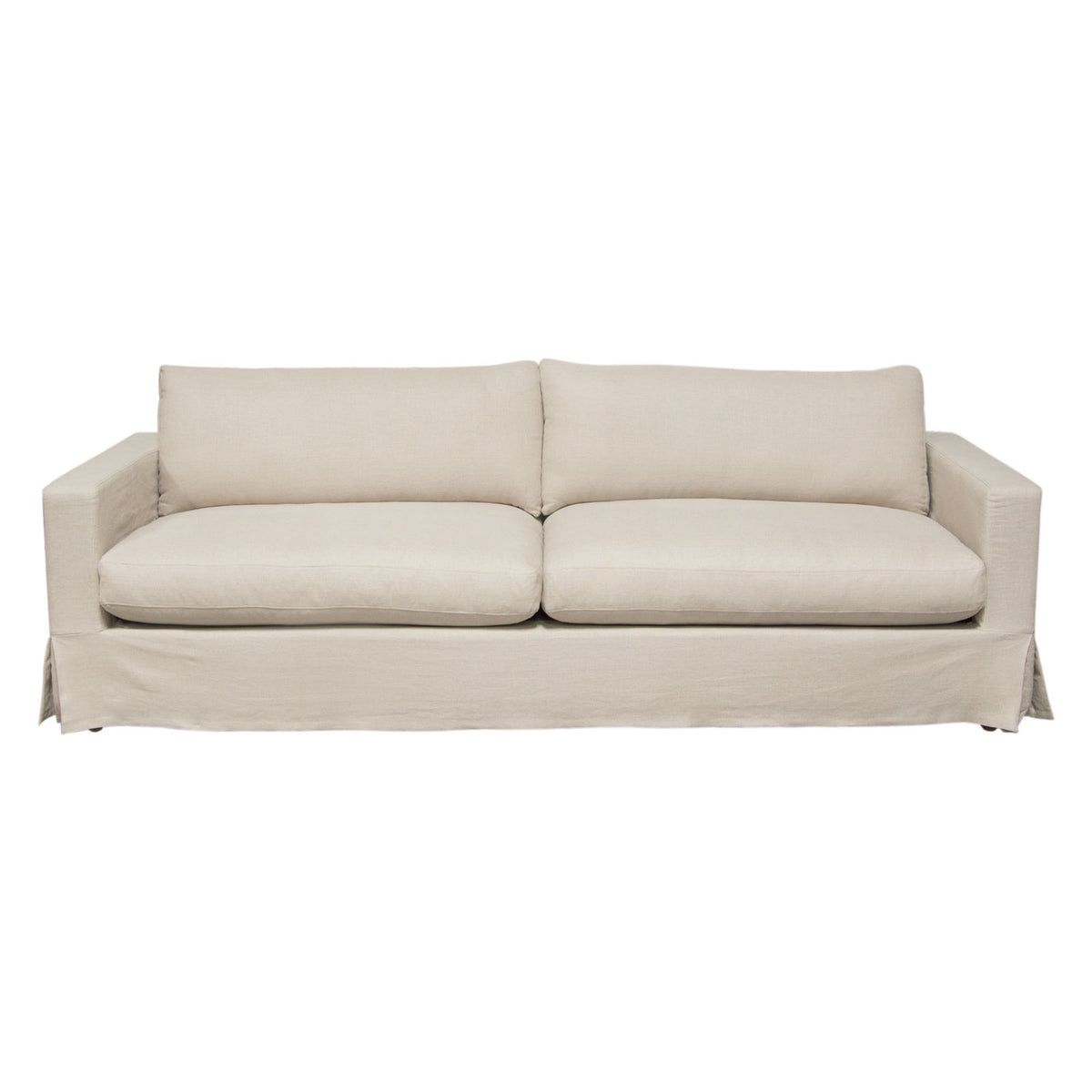 Savannah Slip-cover Sofa In Sand Natural Linen