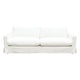 Savannah Slip-Cover Sofa in White Natural Linen