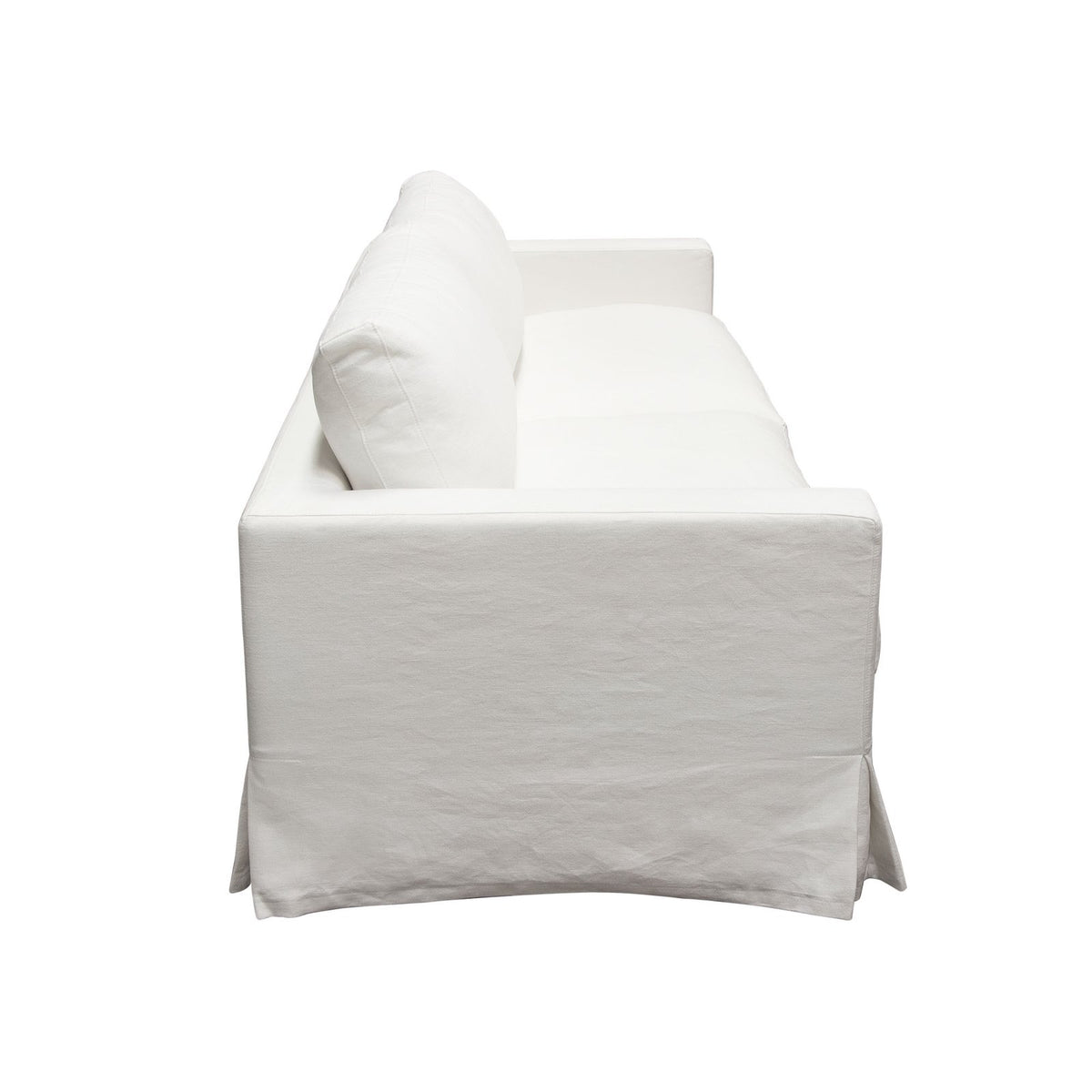 Savannah Slip-Cover Sofa in White Natural Linen