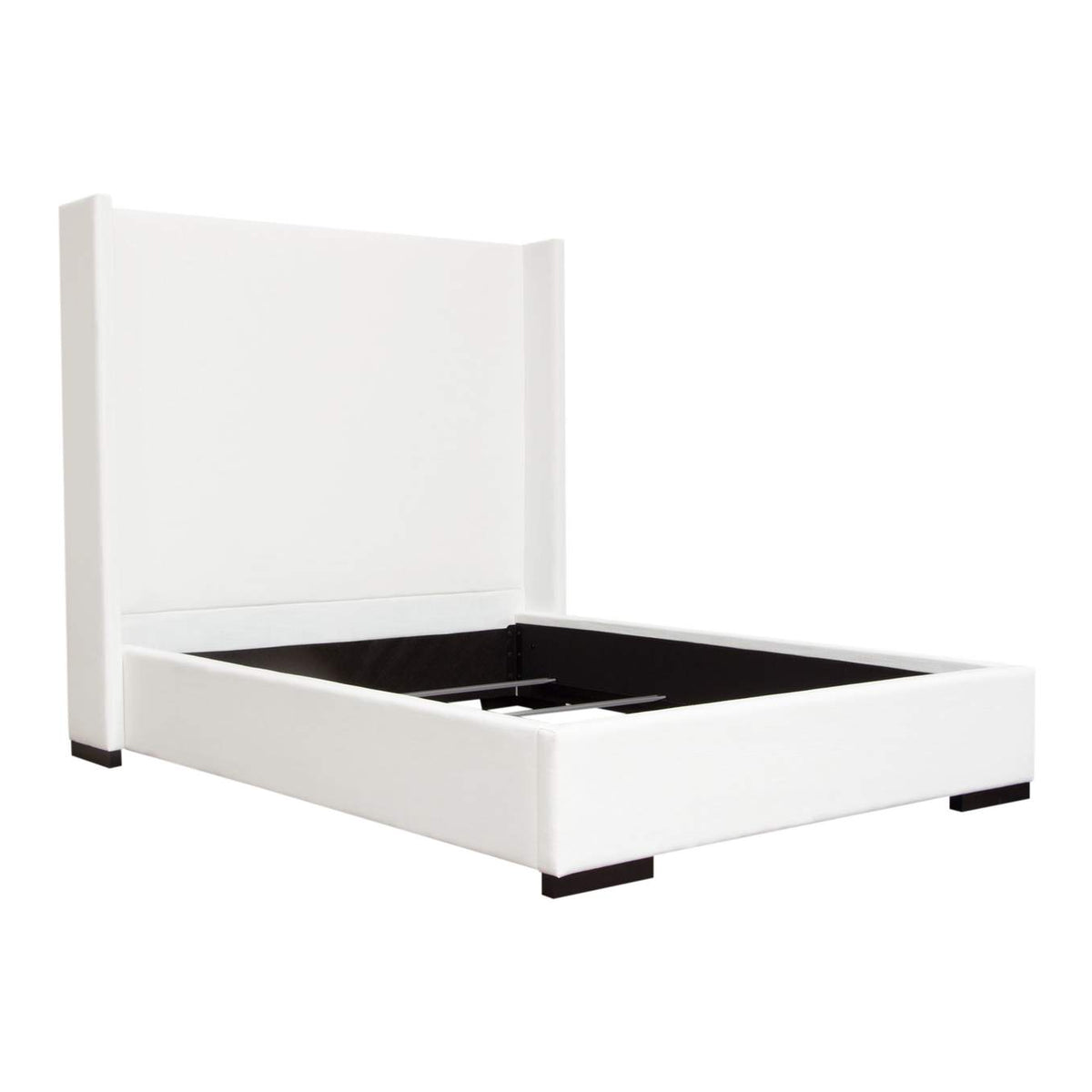 SEATTLEWHQUBED Seattle Queen Bed With Vintage Wing In White Linen