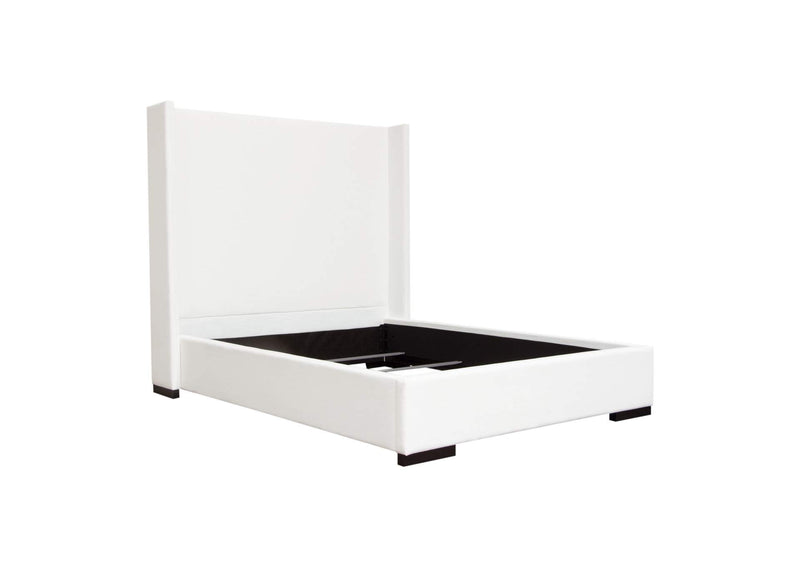 SEATTLEWHQUBED Seattle Queen Bed With Vintage Wing In White Linen