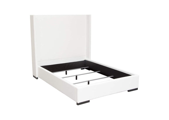 SEATTLEWHQUBED Seattle Queen Bed With Vintage Wing In White Linen