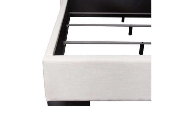 SEATTLEWHQUBED Seattle Queen Bed With Vintage Wing In White Linen