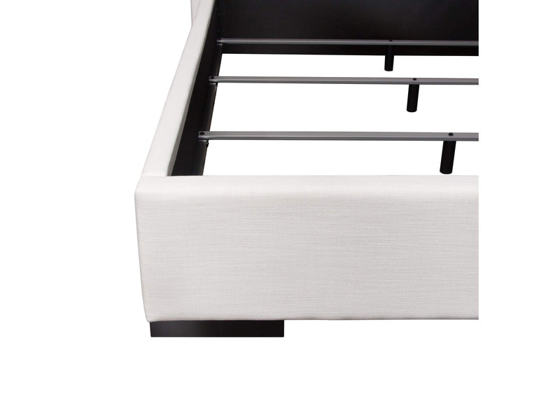 SEATTLEWHQUBED Seattle Queen Bed With Vintage Wing In White Linen