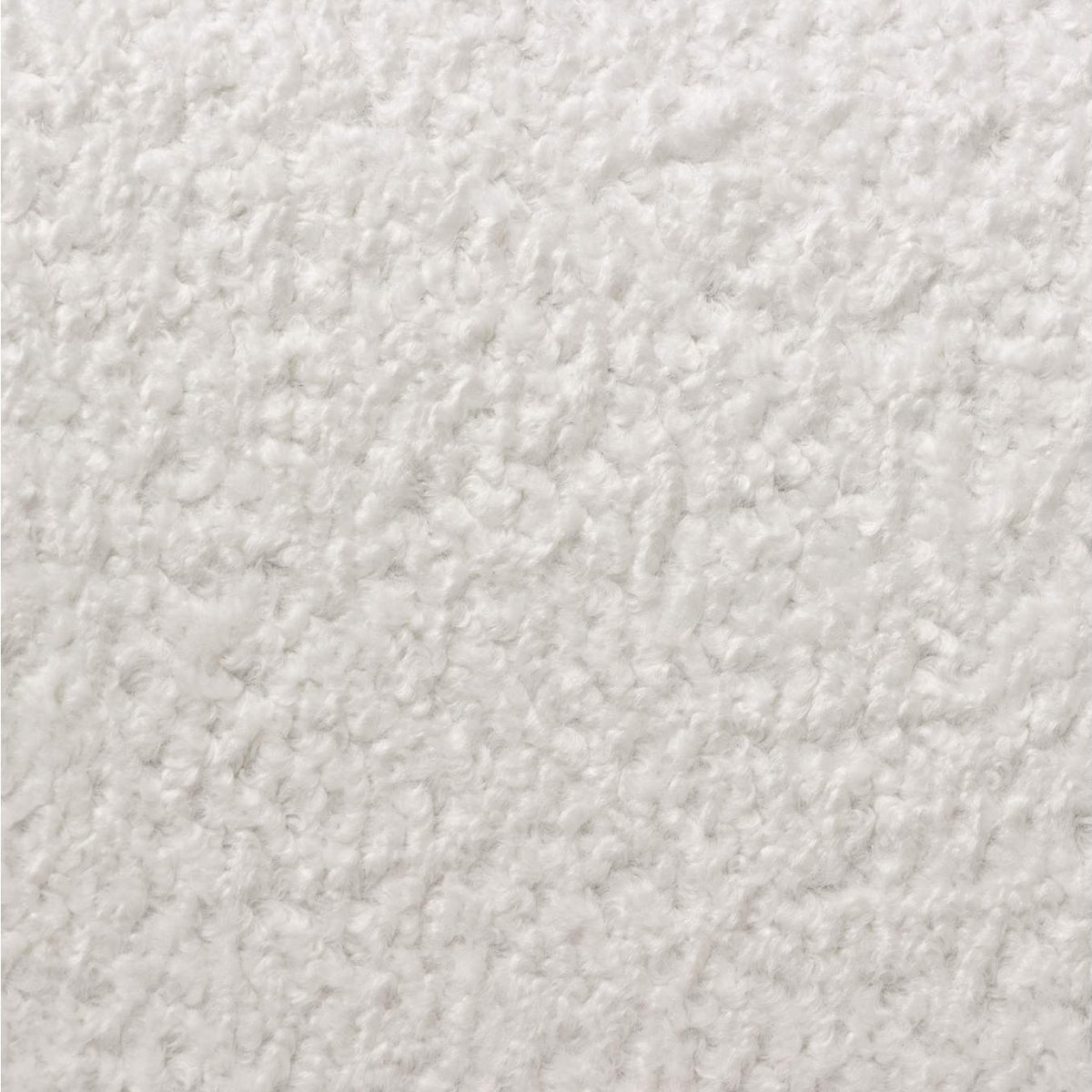 SIMONESOWH Simone Curved Sofa In White Faux Sheepskin Fabric