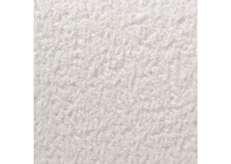 SIMONESOWH Simone Curved Sofa In White Faux Sheepskin Fabric