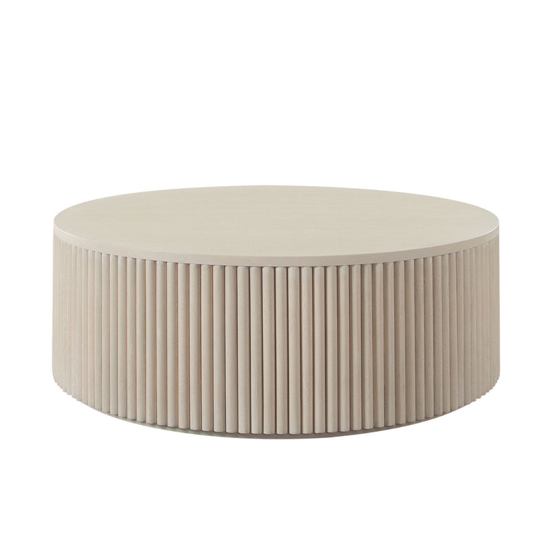 Siren 42" Round Wood Cocktail Table