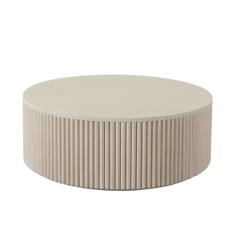 Siren 42" Round Wood Cocktail Table