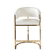 Solstice Counter Height Chair in Cream Velvet w/ Polished Gold Metal Frame
