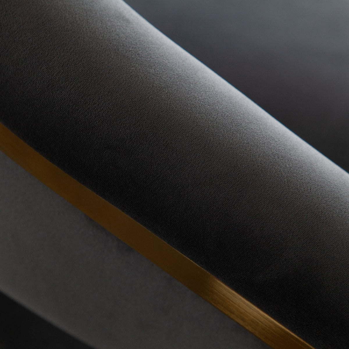 Solstice Counter Height Chair in Grey Velvet w/ Polished Gold Metal Frame