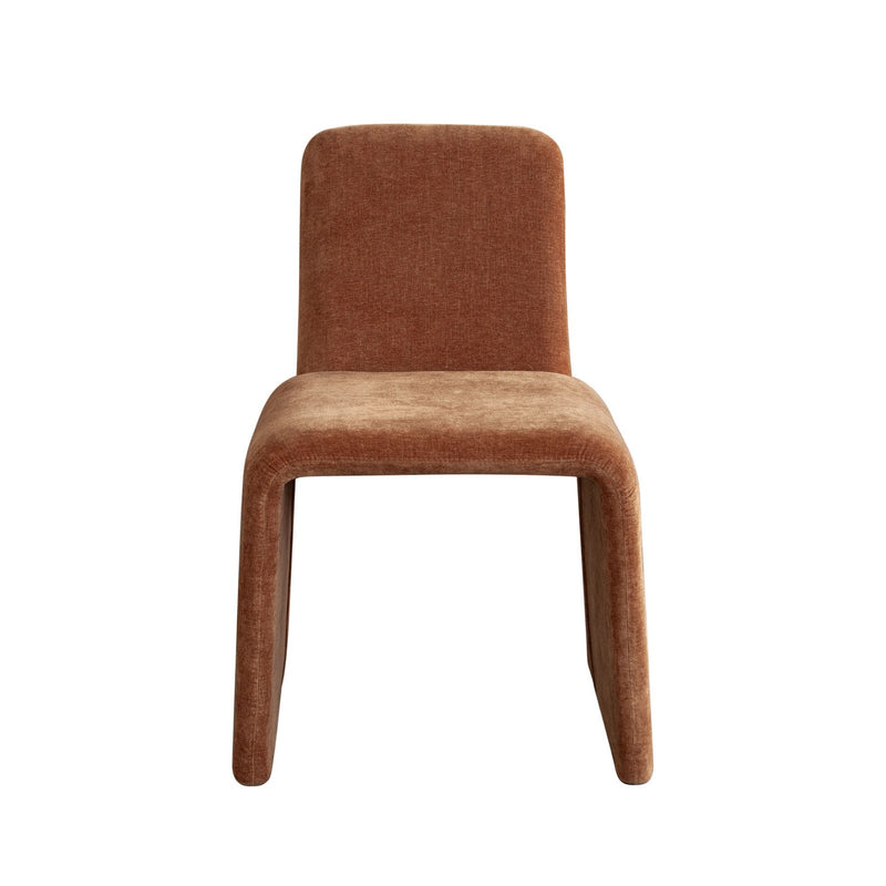 Sona Dining Chair in Amber (Burnt Orange) Fabric