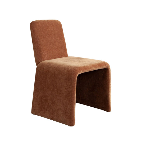 Sona Dining Chair in Amber (Burnt Orange) Fabric