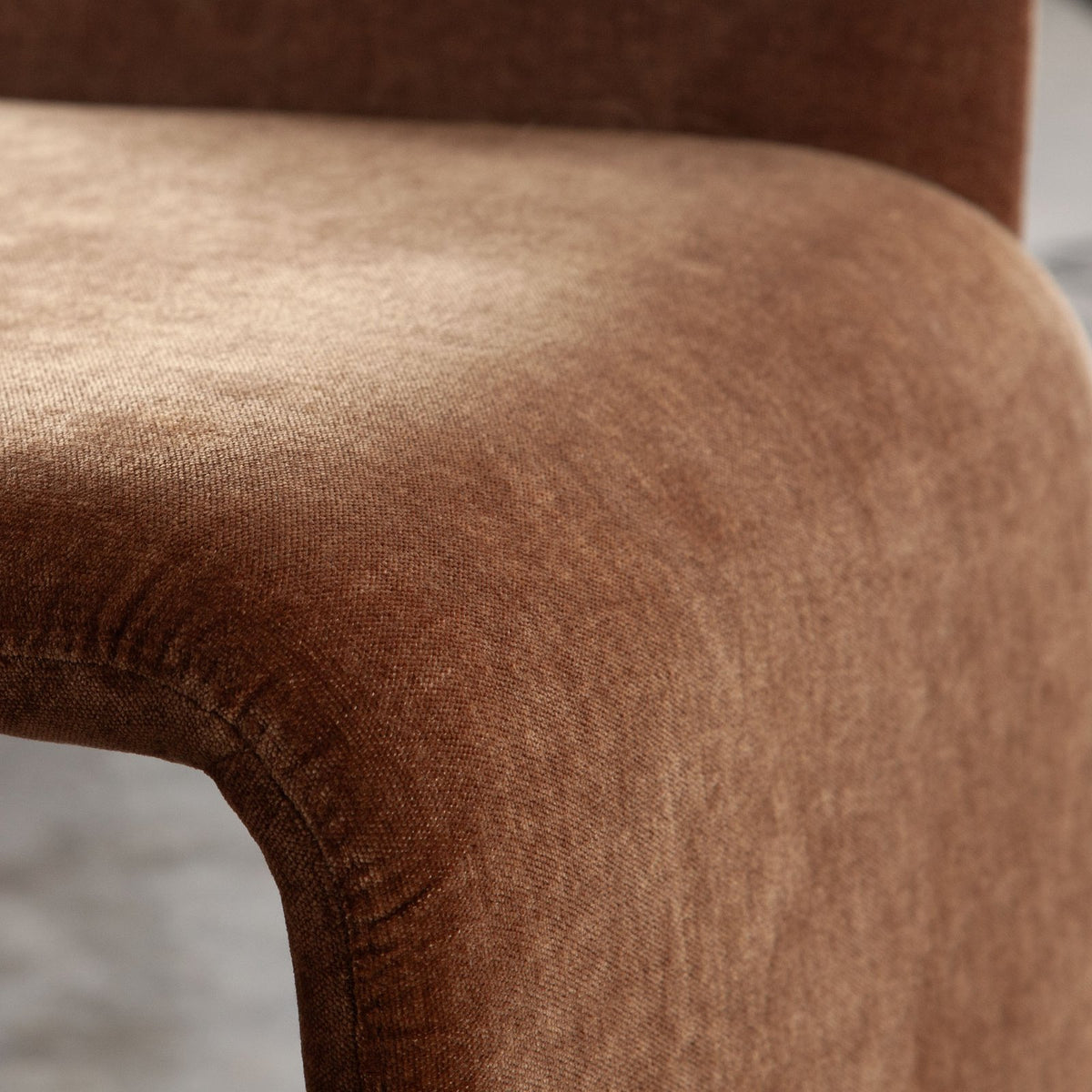 Sona Dining Chair in Amber (Burnt Orange) Fabric
