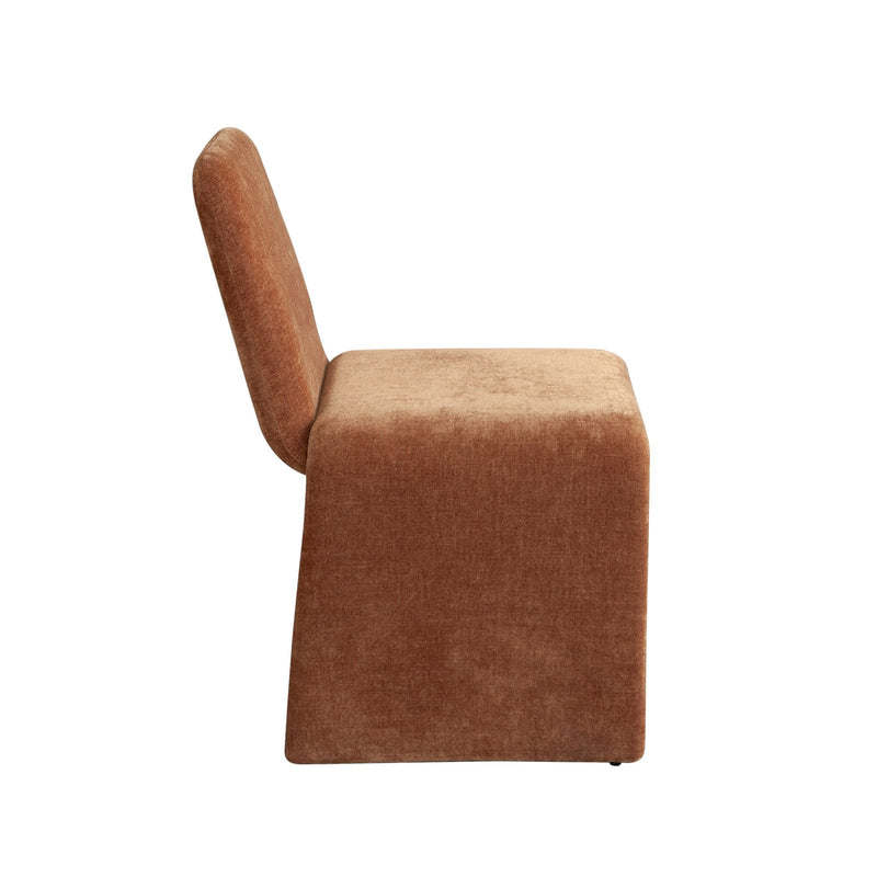 Sona Dining Chair in Amber (Burnt Orange) Fabric