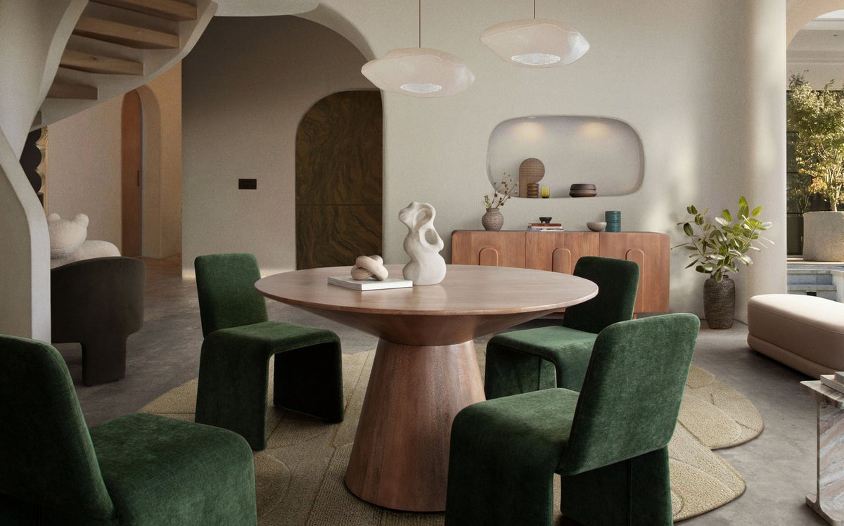 Sona Dining Chair in Spruce Green Fabric