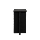 Spectre Black Slat Stone Accent Table
