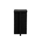 Spectre Black Slat Stone Accent Table