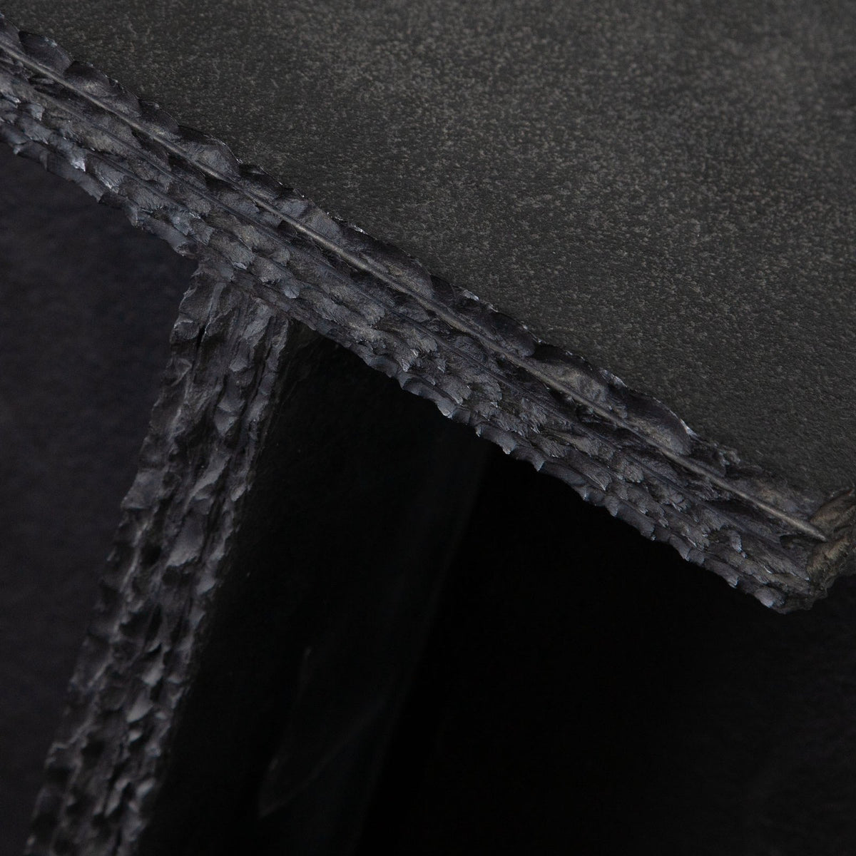 Spectre Black Slat Stone Accent Table