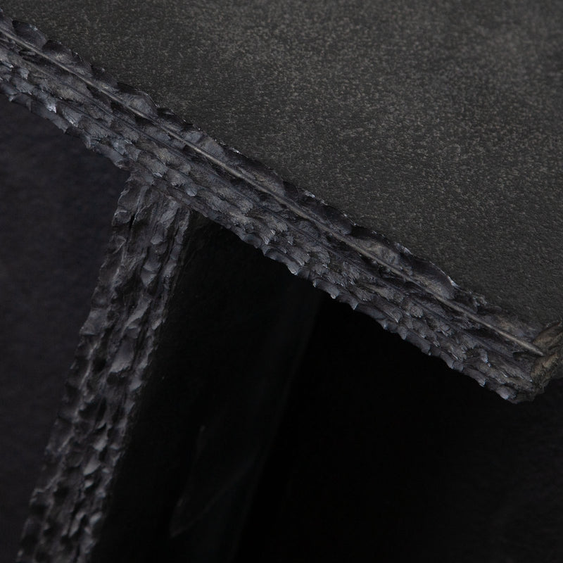 Spectre Black Slat Stone Accent Table
