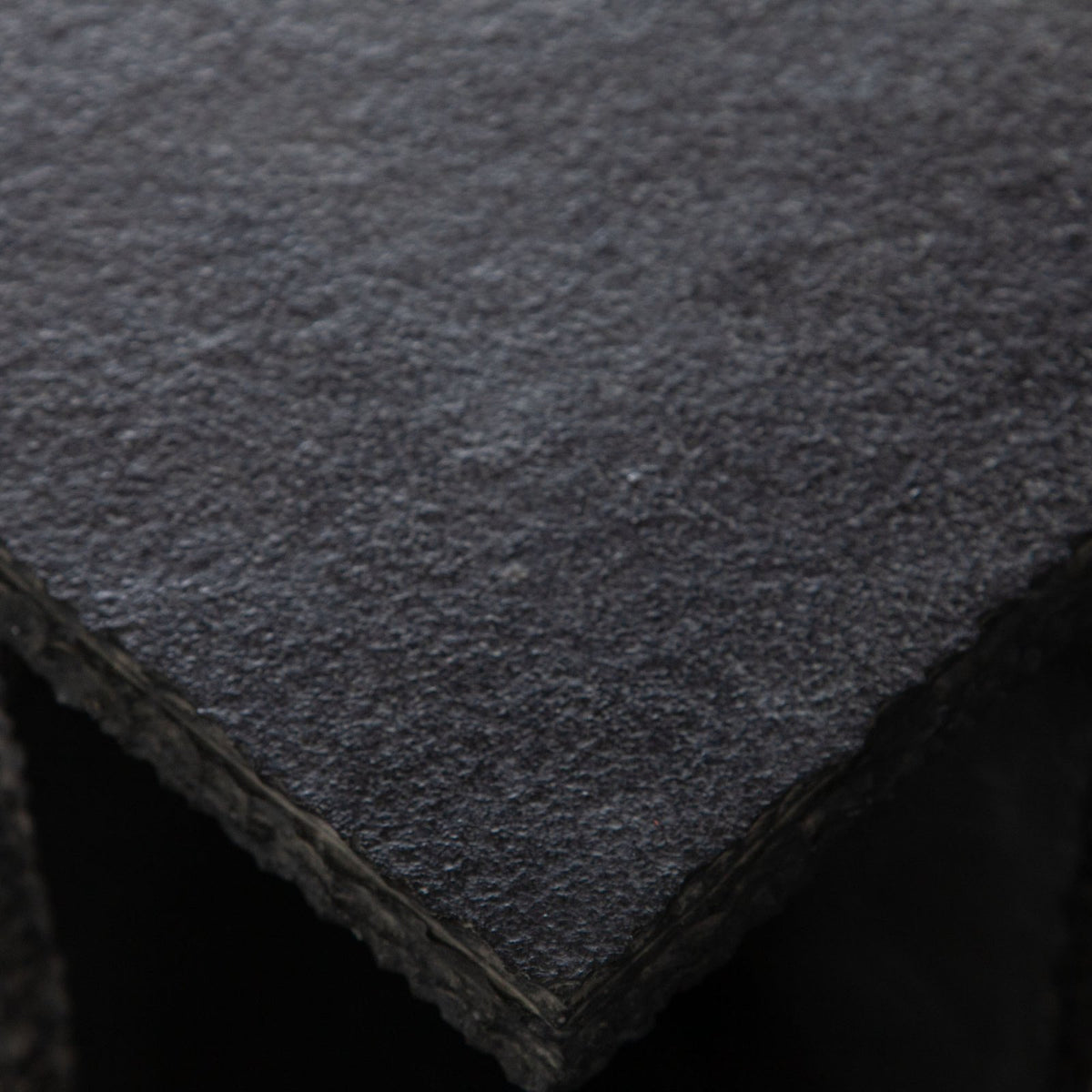 Spectre Black Slat Stone Accent Table