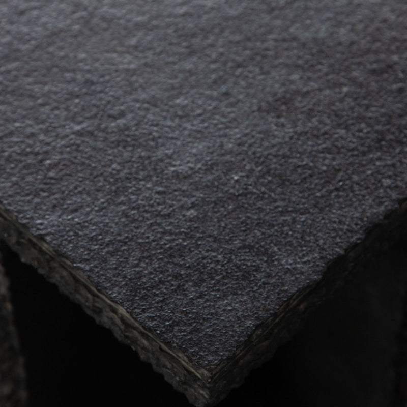 Spectre Black Slat Stone Accent Table
