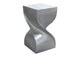 SPIREATNI Spire Square Accent Table In Casted Aluminum In Nickel Finish