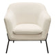 Status Accent Chair in Cream Fabric with Black Powder Coated Metal Leg