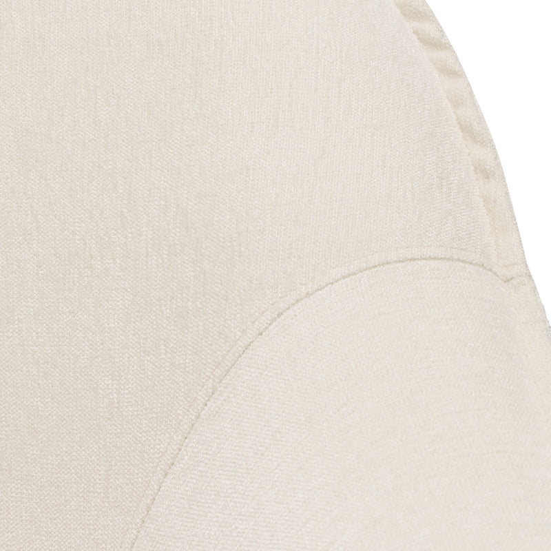Status Accent Chair in Cream Fabric with Black Powder Coated Metal Leg